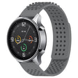 For Xiaomi MI Watch Color 22mm Holes Breathable 3D Dots Silicone Watch Band(Grey) - Watch Bands by PMC TechLife | Online Shopping South Africa | PMC TechLife