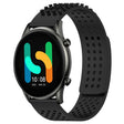 For Xiaomi Haylou RT2 LS10 22mm Holes Breathable 3D Dots Silicone Watch Band(Black) - Watch Bands by PMC TechLife | Online Shopping South Africa | PMC TechLife