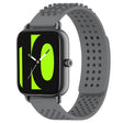 For Xiaomi Haylou RS4 LS12 22mm Holes Breathable 3D Dots Silicone Watch Band(Grey) - Watch Bands by PMC TechLife | Online Shopping South Africa | PMC TechLife