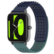 For Xiaomi Haylou RS4 LS12 22mm Holes Breathable 3D Dots Silicone Watch Band(Midnight Blue+Olive Green) - Watch Bands by PMC TechLife | Online Shopping South Africa | PMC TechLife