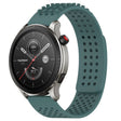 For Amazfit GTR 4 22mm Holes Breathable 3D Dots Silicone Watch Band(Olive Green) - Watch Bands by PMC TechLife | Online Shopping South Africa | PMC TechLife