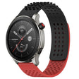 For Amazfit GTR 4 22mm Holes Breathable 3D Dots Silicone Watch Band(Black+Red) - Watch Bands by PMC TechLife | Online Shopping South Africa | PMC TechLife
