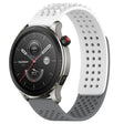 For Amazfit GTR 4 Pro 22mm Holes Breathable 3D Dots Silicone Watch Band(White+Grey) - Watch Bands by PMC TechLife | Online Shopping South Africa | PMC TechLife