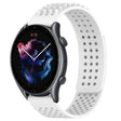 For Amazfit GTR 3 Pro 22mm Holes Breathable 3D Dots Silicone Watch Band(White) - Watch Bands by PMC TechLife | Online Shopping South Africa | PMC TechLife