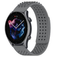 For Amazfit GTR 3 Pro 22mm Holes Breathable 3D Dots Silicone Watch Band(Grey) - Watch Bands by PMC TechLife | Online Shopping South Africa | PMC TechLife