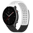For Amazfit GTR 2e 22mm Holes Breathable 3D Dots Silicone Watch Band(White+Black) - Watch Bands by PMC TechLife | Online Shopping South Africa | PMC TechLife