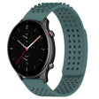For Amazfit GTR 2e 22mm Holes Breathable 3D Dots Silicone Watch Band(Olive Green) - free shipping - PMC TechLife - Order now!