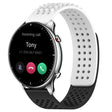 For Amazfit GTR 2 22mm Holes Breathable 3D Dots Silicone Watch Band(White+Black) - Watch Bands by PMC TechLife | Online Shopping South Africa | PMC TechLife