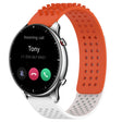 For Amazfit GTR 2 22mm Holes Breathable 3D Dots Silicone Watch Band(Orange+White) - Watch Bands by PMC TechLife | Online Shopping South Africa | PMC TechLife