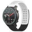 For Amazfit GTR 47mm 22mm Holes Breathable 3D Dots Silicone Watch Band(White+Black) - Watch Bands by PMC TechLife | Online Shopping South Africa | PMC TechLife