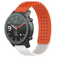 For Amazfit GTR 47mm 22mm Holes Breathable 3D Dots Silicone Watch Band(Orange+White) - Watch Bands by PMC TechLife | Online Shopping South Africa | PMC TechLife