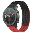 For Amazfit GTR 47mm 22mm Holes Breathable 3D Dots Silicone Watch Band(Black+Red) - Watch Bands by PMC TechLife | Online Shopping South Africa | PMC TechLife