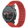 For Amazfit GTR 47mm 22mm Holes Breathable 3D Dots Silicone Watch Band(Red) - Watch Bands by PMC TechLife | Online Shopping South Africa | PMC TechLife | Buy Now Pay Later Mobicred