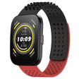 For Amazfit Bip 5 22mm Holes Breathable 3D Dots Silicone Watch Band(Black+Red) - free shipping - PMC TechLife - Order now!