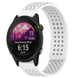 For Garmin Forerunner 255 Music 22mm Holes Breathable 3D Dots Silicone Watch Band(White) - Watch Bands by PMC TechLife | Online Shopping South Africa | PMC TechLife
