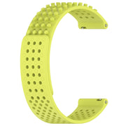 For Garmin Venu 2 22mm Holes Breathable 3D Dots Silicone Watch Band(Lime Green)