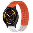 For Garmin Venu 3 22mm Holes Breathable 3D Dots Silicone Watch Band(Orange+White) - free shipping - PMC TechLife - Order now!