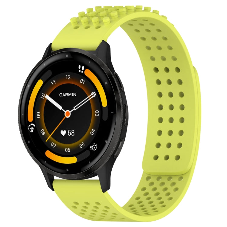 For Garmin Venu 3 22mm Holes Breathable 3D Dots Silicone Watch Band(Lime Green) - free shipping - PMC TechLife - Order now!