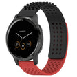For Garmin Vivoactive 4 22mm Holes Breathable 3D Dots Silicone Watch Band(Black+Red) - Watch Bands by PMC TechLife | Online Shopping South Africa | PMC TechLife