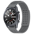 For Samsung Galaxy Watch3 45mm 22mm Holes Breathable 3D Dots Silicone Watch Band(Grey) - Watch Bands by PMC TechLife | Online Shopping South Africa | PMC TechLife