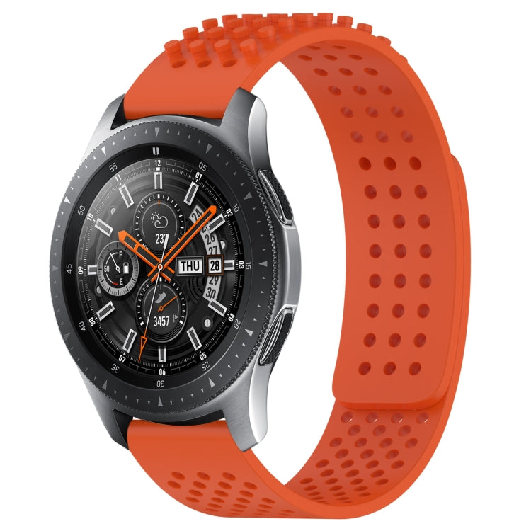 For Samsung Galaxy Watch 46mm 22mm Holes Breathable 3D Dots Silicone Watch Band(Orange) - Watch Bands by PMC TechLife | Online Shopping South Africa | PMC TechLife