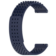 For Samsung Gear S3 Frontier 22mm Holes Breathable 3D Dots Silicone Watch Band(Midnight Blue)