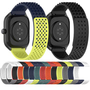 For  SUUNTO 9 Peak 22mm Holes Breathable 3D Dots Silicone Watch Band(Orange+White)