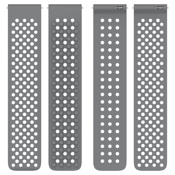 For  SUUNTO 9 Peak 22mm Holes Breathable 3D Dots Silicone Watch Band(Orange+White)