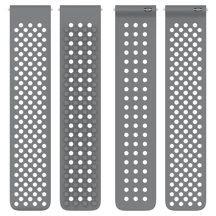 For  SUUNTO 9 Peak 22mm Holes Breathable 3D Dots Silicone Watch Band(Orange+White)