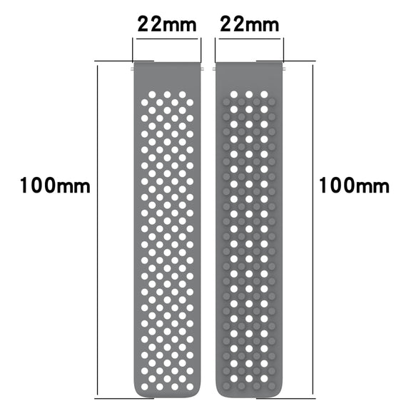 For  SUUNTO 9 Peak 22mm Holes Breathable 3D Dots Silicone Watch Band(Orange+White)