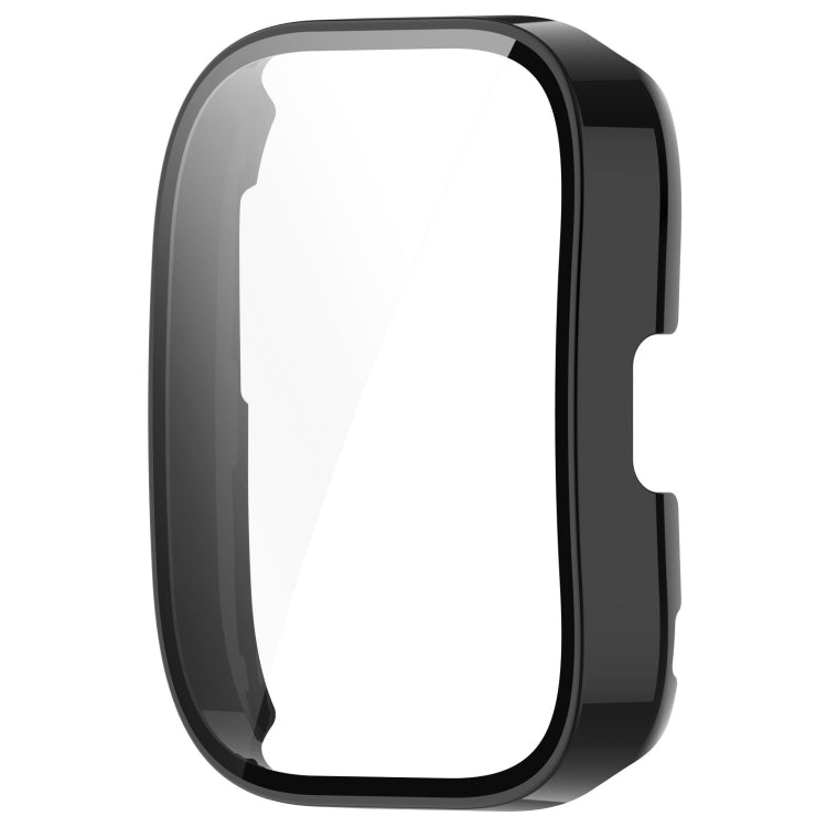 For Amazfit Bip 5 Tempered Film Integrated PC Watch Protective Case(Black) - Watch Cases by PMC TechLife | Online Shopping South Africa | PMC TechLife | Buy Now Pay Later Mobicred