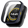 For Amazfit Bip 5 Tempered Film Integrated PC Watch Protective Case(Blue) - Watch Cases by PMC TechLife | Online Shopping South Africa | PMC TechLife | Buy Now Pay Later Mobicred