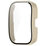 For Amazfit Bip 5 Tempered Film Integrated PC Watch Protective Case(Ivory)