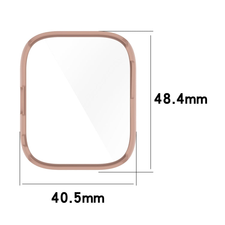 For Amazfit Bip 5 Tempered Film Integrated PC Watch Protective Case(Pink)