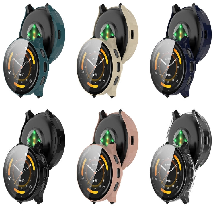 For Garmin Venu 3 PC + Tempered Film Integrated Watch Protective Case(Ivory White)