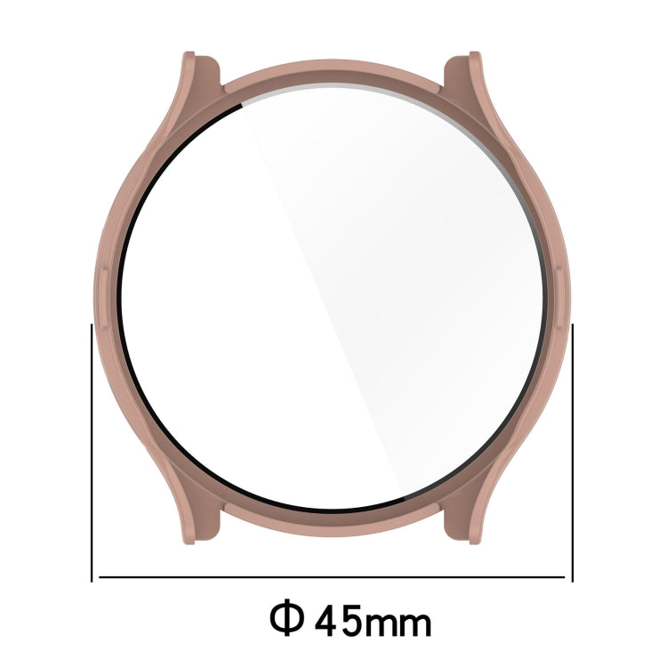 For Garmin Venu 3 PC + Tempered Film Integrated Watch Protective Case(Pink) - Watch Cases by PMC TechLife | Online Shopping South Africa | PMC TechLife | Buy Now Pay Later Mobicred