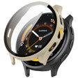 For Garmin Venu 3S PC + Tempered Film Integrated Watch Protective Case(Ivory White) - Watch Cases by PMC TechLife | Online Shopping South Africa | PMC TechLife | Buy Now Pay Later Mobicred