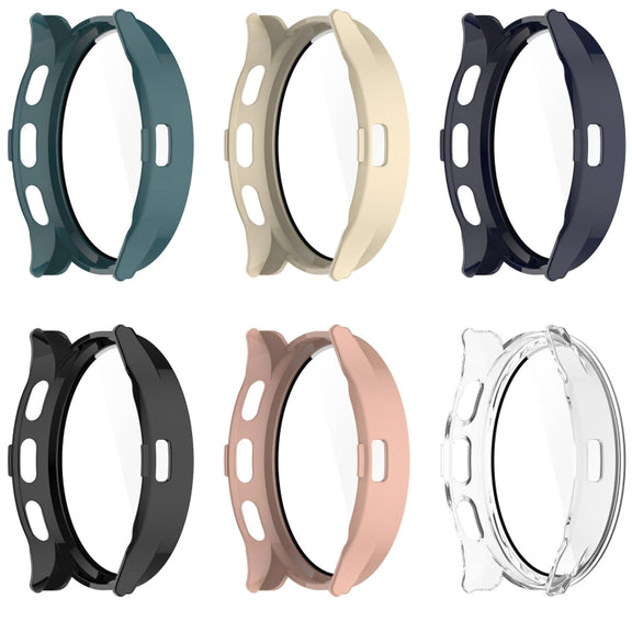 For Garmin Venu 3S PC + Tempered Film Integrated Watch Protective Case(Pink)