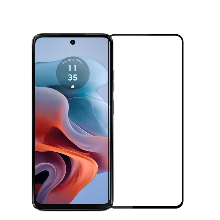 For Motorola Moto G34 MOFI 9H 2.5D Full Screen Tempered Glass Film(Black) - Motorola Tempered Glass by MOFI | Online Shopping South Africa | PMC TechLife | Buy Now Pay Later Mobicred