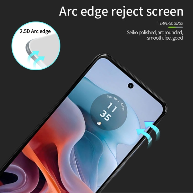For Motorola Moto G34 MOFI 9H 2.5D Full Screen Tempered Glass Film(Black) - Motorola Tempered Glass by MOFI | Online Shopping South Africa | PMC TechLife | Buy Now Pay Later Mobicred