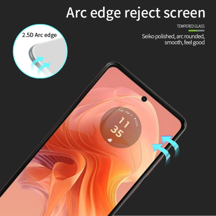 For Motorola Moto G04 MOFI 9H 2.5D Full Screen Tempered Glass Film(Black) - Motorola Tempered Glass by MOFI | Online Shopping South Africa | PMC TechLife