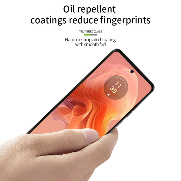 For Motorola Moto G04 MOFI 9H 2.5D Full Screen Tempered Glass Film(Black) - Motorola Tempered Glass by MOFI | Online Shopping South Africa | PMC TechLife
