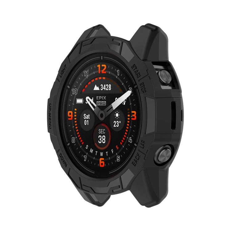 For Garmin Epix Pro 47mm / Fenix 7 / 7 Pro ENKAY Hat-Prince TPU Armor Designed Watch Protective Case(Black) - Watch Cases by ENKAY | Online Shopping South Africa | PMC TechLife | Buy Now Pay Later Mobicred