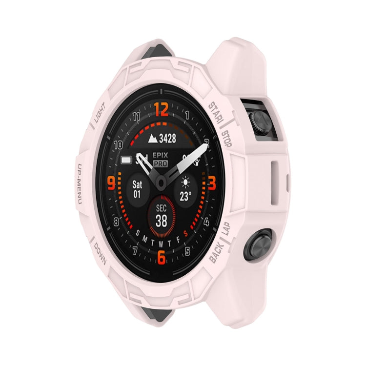 For Garmin Epix Pro 47mm / Fenix 7 / 7 Pro ENKAY Hat-Prince TPU Armor Designed Watch Protective Case(Pink) - Watch Cases by ENKAY | Online Shopping South Africa | PMC TechLife | Buy Now Pay Later Mobicred