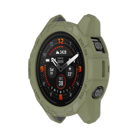 For Garmin Epix Pro 47mm / Fenix 7 / 7 Pro ENKAY Hat-Prince TPU Armor Designed Watch Protective Case(Dark Green) - Watch Cases by ENKAY | Online Shopping South Africa | PMC Jewellery | Buy Now Pay Later Mobicred