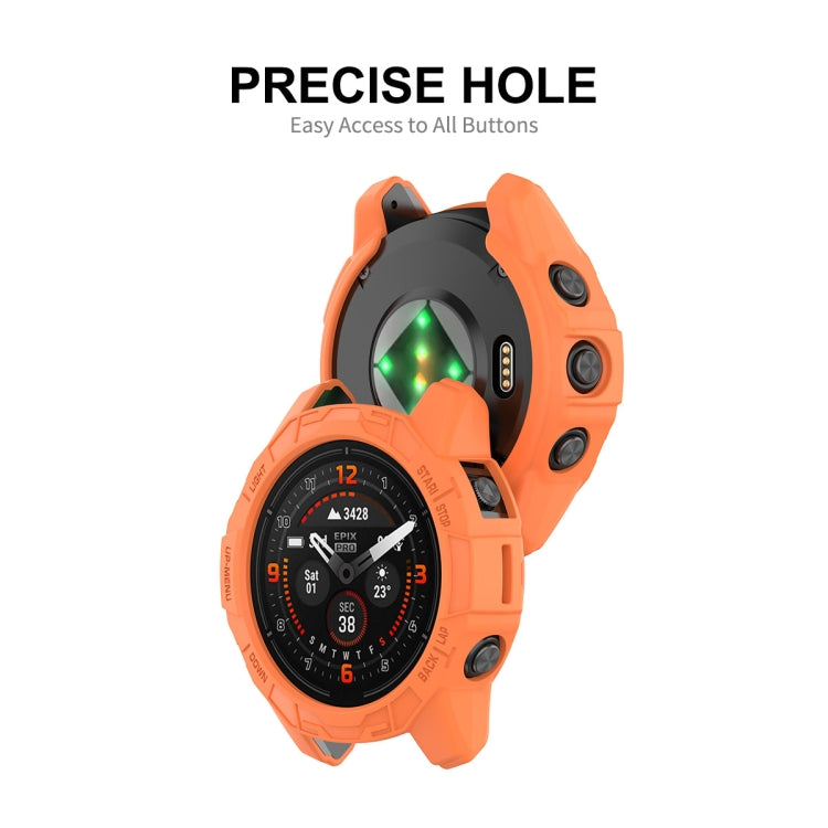 For Garmin Epix Pro 47mm / Fenix 7 / 7 Pro ENKAY Hat-Prince TPU Armor Designed Watch Protective Case(Dark Green) - Watch Cases by ENKAY | Online Shopping South Africa | PMC TechLife | Buy Now Pay Later Mobicred