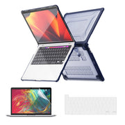 For MacBook Pro 13.3 A2251/A2289/A2338 ENKAY Hat-Prince 3 in 1 Protective Bracket Case Cover Hard Shell with TPU Keyboard Film / PET Screen Protector, Version:US(Dark Blue)