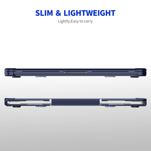 For MacBook Pro 13.3 A2251/A2289/A2338 ENKAY Hat-Prince 3 in 1 Protective Bracket Case Cover Hard Shell with TPU Keyboard Film / PET Screen Protector, Version:US(Dark Blue)