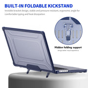 For MacBook Pro 14.2 A2442/A2779 ENKAY Hat-Prince 3 in 1 Protective Bracket Case Cover Hard Shell with TPU Keyboard Film / PET Screen Protector, Version:US(Light Blue)