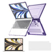 For MacBook Air 13.6 A2681 ENKAY Hat-Prince 3 in 1 Protective Bracket Case Cover Hard Shell with TPU Keyboard Film / PET Screen Protector, Version:US(Purple) - free shipping - PMC Jewellery - Order now!